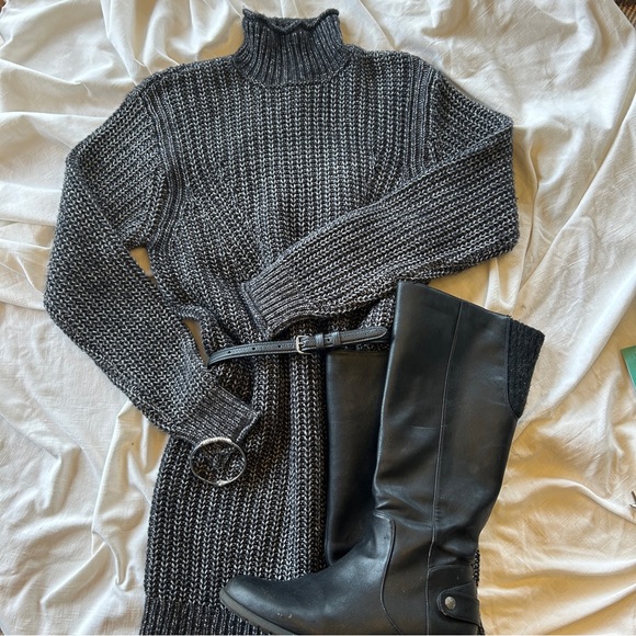 Tall Gray Knit Dress - Picture 3 of 9